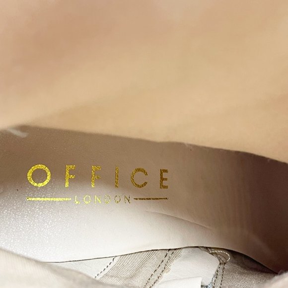 Office Womens London Gray Reptile Print Vegan Leather Side Zip Heel Boots Size 8 - Picture 8 of 11